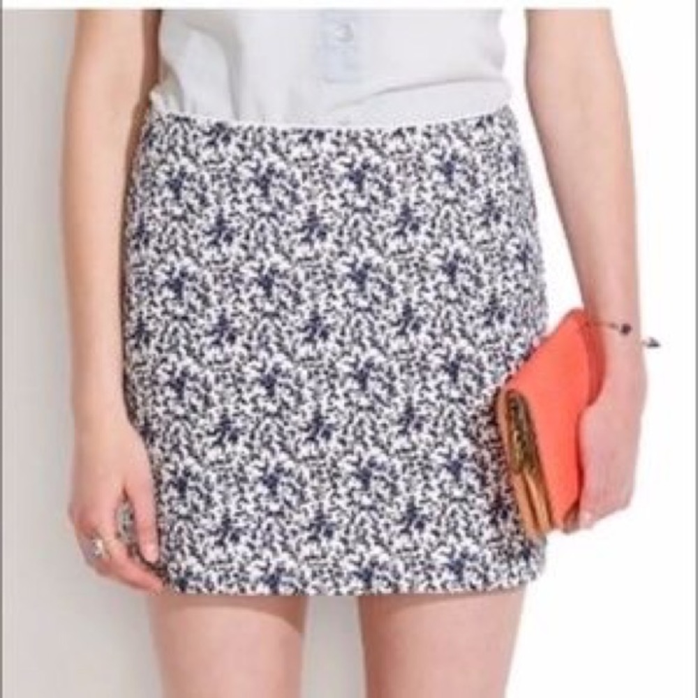 Madewell Blue Bud mini skirt
